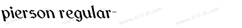 pierson regular字体转换